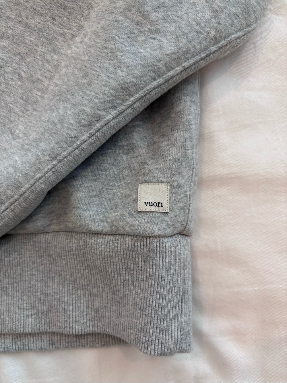 Vuori Light Gray Half-Zip Pullover Hoodie - Picture 3 of 5